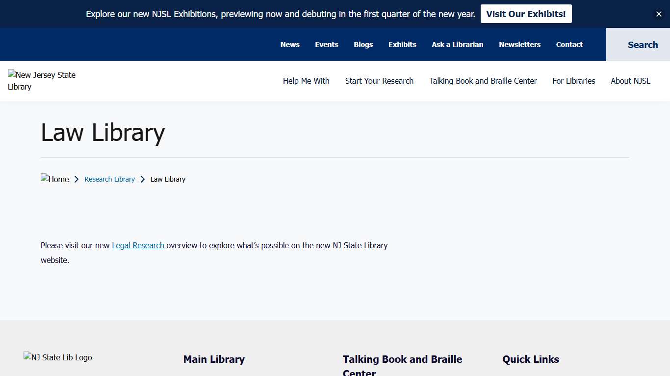 Law Library New Jersey State Library